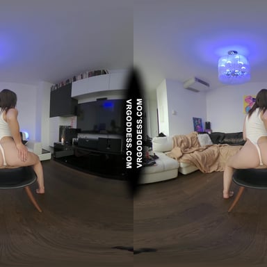 Tiny Teen Matty Striptease In Her White Leotard Dildo Masturbating To Rfo VRgoddess vr porn video