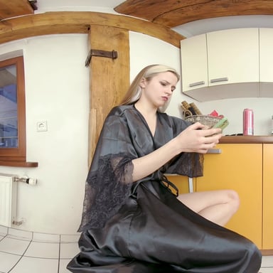 Miturasu Watches Porn And Masturbates With A Black Vibrator FeelmeVR vr porn video