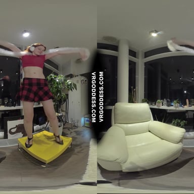 Vaping Hot Girl Lea Listening To Headphones Dancing Stripping Masturbating Winter Nights VRgoddess vr porn video