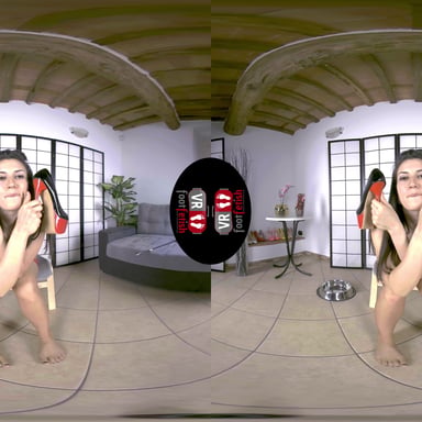 Piss And Foot Tease With A Kinky Dominant Brunette Lilian VRFootFetish vr porn video