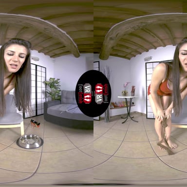 Piss And Foot Tease With A Kinky Dominant Brunette Lilian VRFootFetish vr porn video