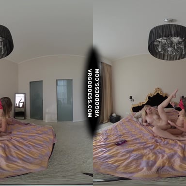 Lesbian Sex Strapon Fucking Sucking Layla With Miss Pussycat VRgoddess vr porn video