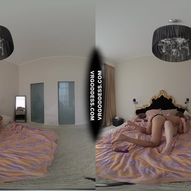 Lesbian Sex Strapon Fucking Sucking Layla With Miss Pussycat VRgoddess vr porn video