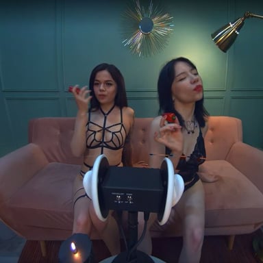 Vortex Project ASMR. Two Girls Will Take Care Of Your Ears Dreamcam vr porn video