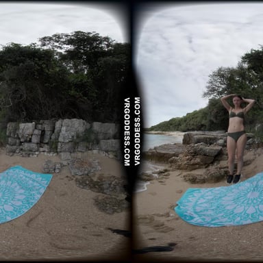 Rebeka Ruby Masturbating On A Nude Beach In Italy VRgoddess vr porn video