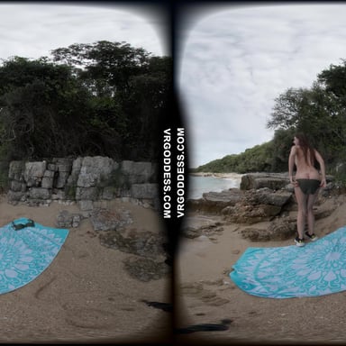 Rebeka Ruby Masturbating On A Nude Beach In Italy VRgoddess vr porn video