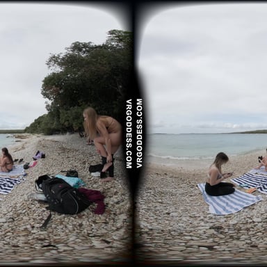 Three Extremely Attractive Models Emmux Rebeka Ruby And Kristina Full Day On Nude Italian Beach VRgoddess vr porn video