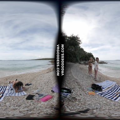 Three Extremely Attractive Models Emmux Rebeka Ruby And Kristina Full Day On Nude Italian Beach VRgoddess vr porn video
