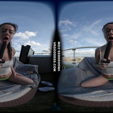 Gabriela Lati Masturbating With A Dildo Outdoors On A Cold Day Then Jacuzzi To Warm Up VRgoddess vr porn video