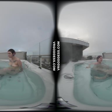 Sammy And Ellah Have Lesbian Sex In A Rooftop Jacuzzi VRgoddess vr porn video