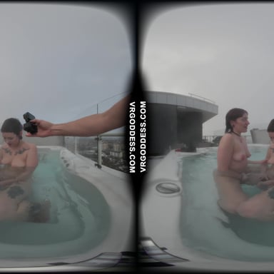 Sammy And Ellah Have Lesbian Sex In A Rooftop Jacuzzi VRgoddess vr porn video