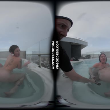 Sammy And Ellah Have Lesbian Sex In A Rooftop Jacuzzi VRgoddess vr porn video