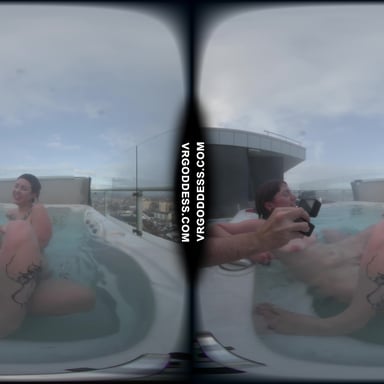 Sammy And Ellah Have Lesbian Sex In A Rooftop Jacuzzi VRgoddess vr porn video