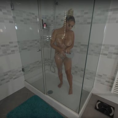 Voyeur Perky Oiled Up Tits in Shower Cassandra RealStoryVR vr porn video