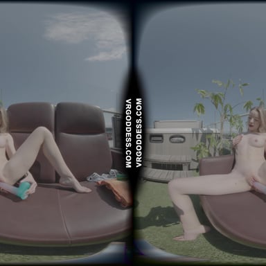 Kitty Kate Enjoying The Sun And Masturbating Outdoors VRgoddess vr porn video