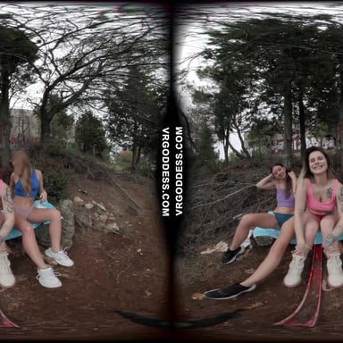 Kristina Emmux And Rebeka Ruby Wide Open Legs And Pussies Outdoors In Italian Forest VRgoddess vr porn video