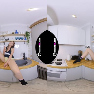Margarita Young Teen Virtual 3D Strip in Kitchen FeelmeVR vr porn video