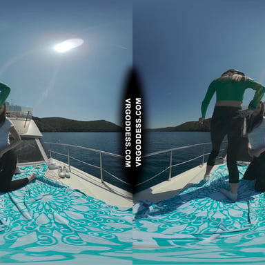 Josie And Matty Sunbathing Nude On Yacht In The Adriatic Sea VRgoddess vr porn video