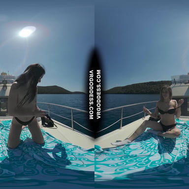 Josie And Matty Sunbathing Nude On Yacht In The Adriatic Sea VRgoddess vr porn video