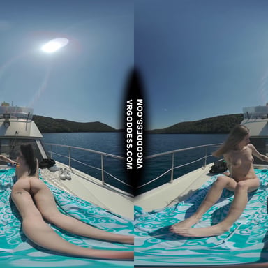 Josie And Matty Sunbathing Nude On Yacht In The Adriatic Sea VRgoddess vr porn video
