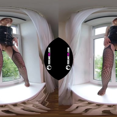 Margarita Young Teen Virtual 3D Strip On The Window FeelmeVR vr porn video