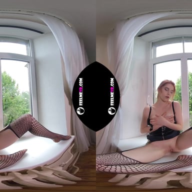 Margarita Young Teen Virtual 3D Strip On The Window FeelmeVR vr porn video