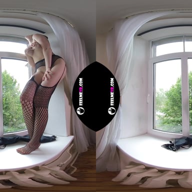 Margarita Young Teen Virtual 3D Strip On The Window FeelmeVR vr porn video