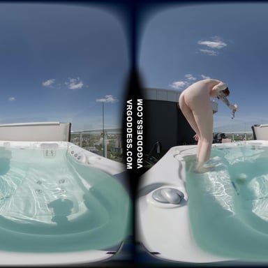 Lily Mays Behind The Scenes Rooftop Jacuzzi Masturbating Underwater VRgoddess vr porn video