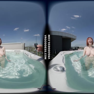Lily Mays Behind The Scenes Rooftop Jacuzzi Masturbating Underwater VRgoddess vr porn video