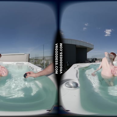 Lily Mays Behind The Scenes Rooftop Jacuzzi Masturbating Underwater VRgoddess vr porn video
