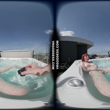 Lily Mays Behind The Scenes Rooftop Jacuzzi Masturbating Underwater VRgoddess vr porn video