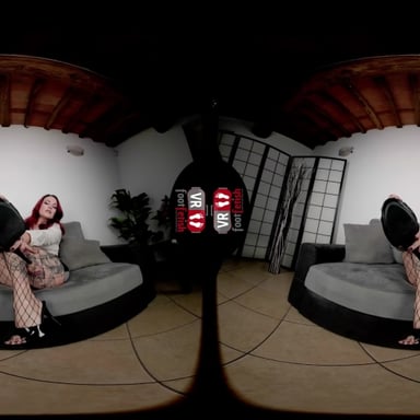 Red-haired Office Siren Puts On A Teasing Show With Her Heels And Fishnets Redsnow VRFootFetish vr porn video