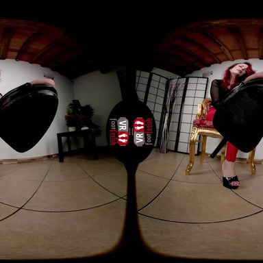 Hottie In Leather Pants Is The Queen Of Foot Teasing Redsnow VRFootFetish vr porn video