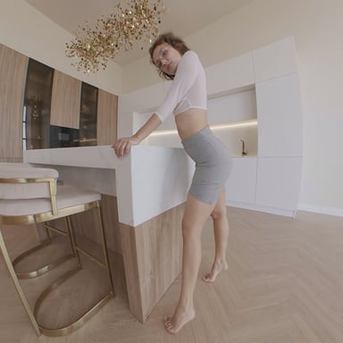 Cute Brunette With Glasses Takes Her Skirt Off SeaQ StasyQVR vr porn video