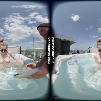Behind The Scenes With Babyhunterz Taking A Nude Swimming Dip In Rooftop Jacuzzi VRgoddess vr porn video