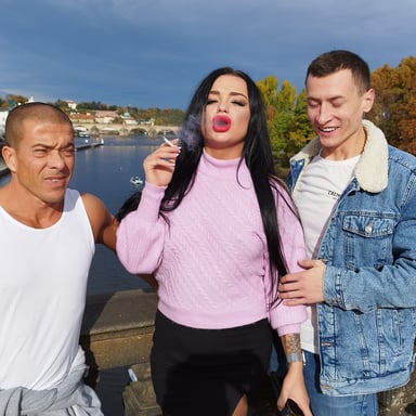 VR BEHIND THE SCENES PART TWO - DOUBLE MEAT SANDWICH (DVP) Makes THICK MILF SQUIRT BUCKETS of JOY JUICE