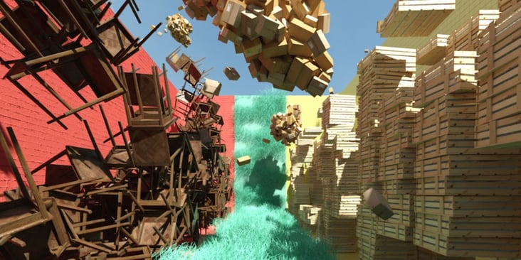 'Mashup Between the Clouds' in Virtual Reality