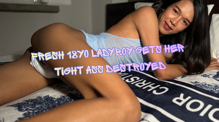 [Trans] Fresh 18yo Ladyboy Gets His Tight Ass Destroyed [Passthrough] NEW LadyBoyTime vr porn video