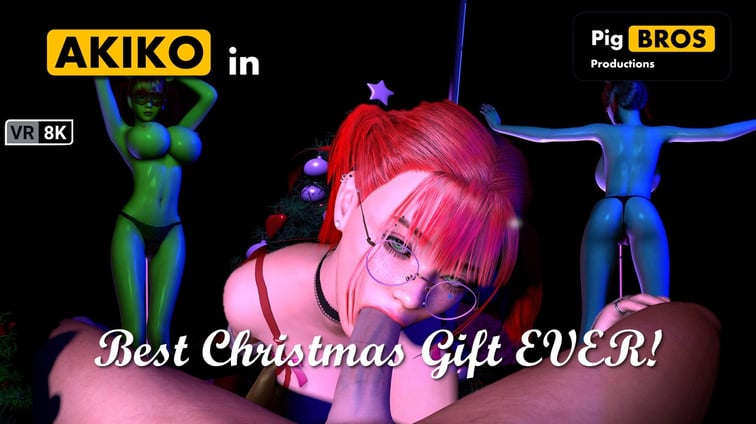 Akiko - Best Christmas Gift Ever! - 8K Akiko Pig Bros Productions vr porn video