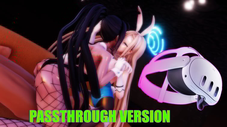 Blue Archive - Asuna & Karin Riding and Kiss [Passthrough] Asuna Ichinose, Karin Kakudate Lewd FRAGGY vr porn video