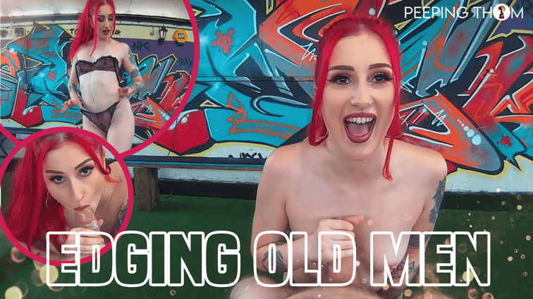 Gigi Rouge - Edging Old Men Gigi Rouge Peeping Thom vr porn video