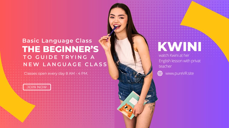 Innocent Tutoring Turns Tempting: Kwini Kim's English Lesson Kwini Kim PureVR vr porn video