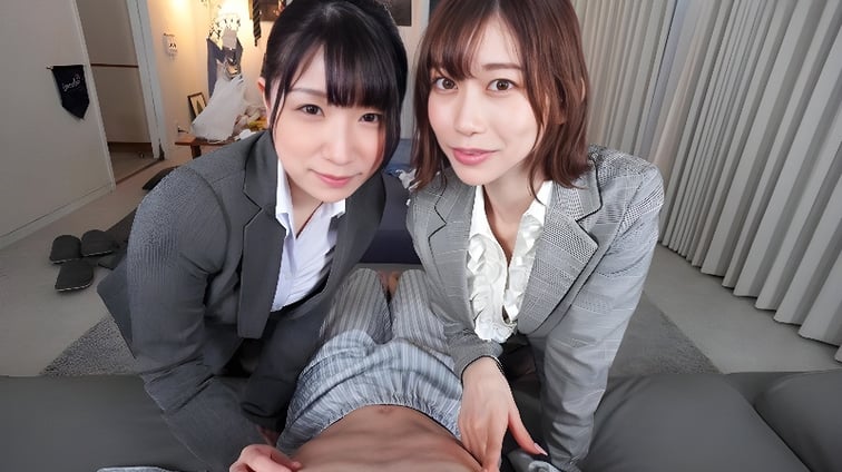 Office Sirens Constant Tease Kiss Heavy Sensory Trio Pt.1 Mihina Nagai, Sumire Kurokawa SOD Harem vr porn video