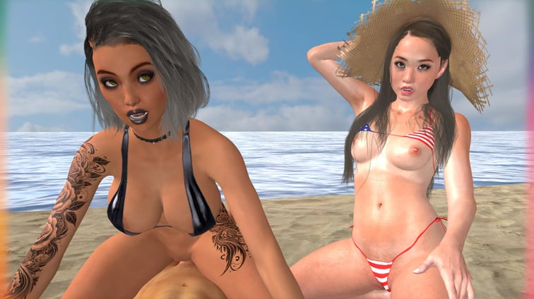Paradise Beach VirtualPassionVR 3D CGI Model VirtualPassionVR vr porn video