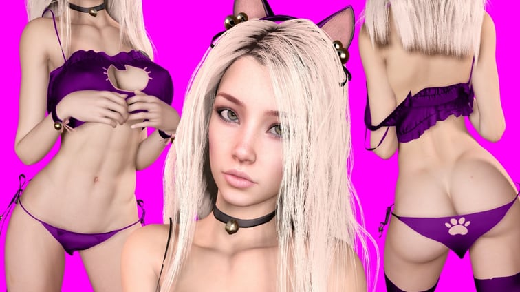 Purple Lingerie Kitty Starlet Stacy [Passthrough]  intimaVR vr porn video