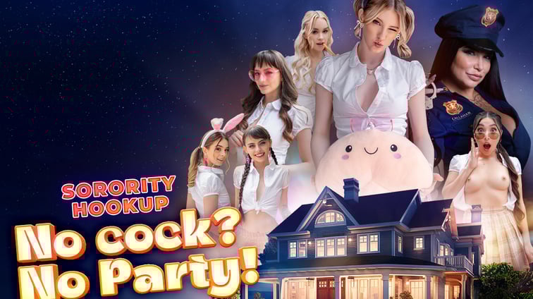 Sorority Hookup: NO COCK? NO PARTY! VR porn game by Dezyred