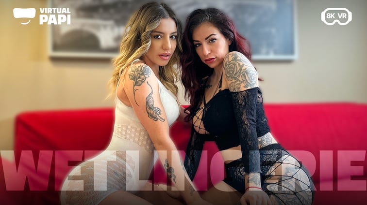 Wet Lingerie (Italian Threesome) Latuabionda, Walis Virtual Papi vr porn video