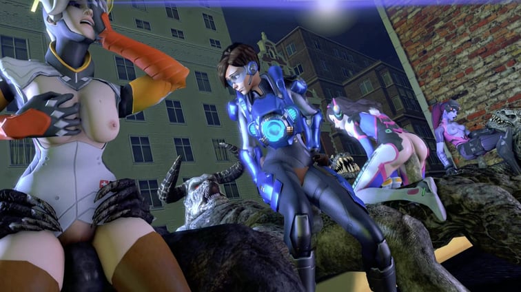 The Overwatch Monster Mash (A XXX Parody) Tracer, Mercy, D.Va, Widowmaker DarkDreams vr porn video