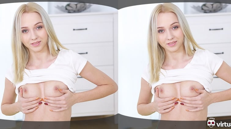 Young Skinny Teen - Horny Babe Solo Masturbation Anna K VirtualXPorn vr porn video