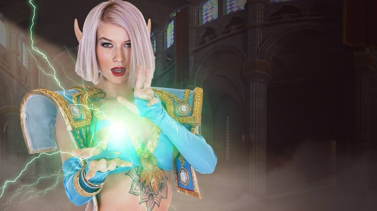 The Shadow Priest - Enchanting Seductress Arya Fae WhorecraftVR vr porn video